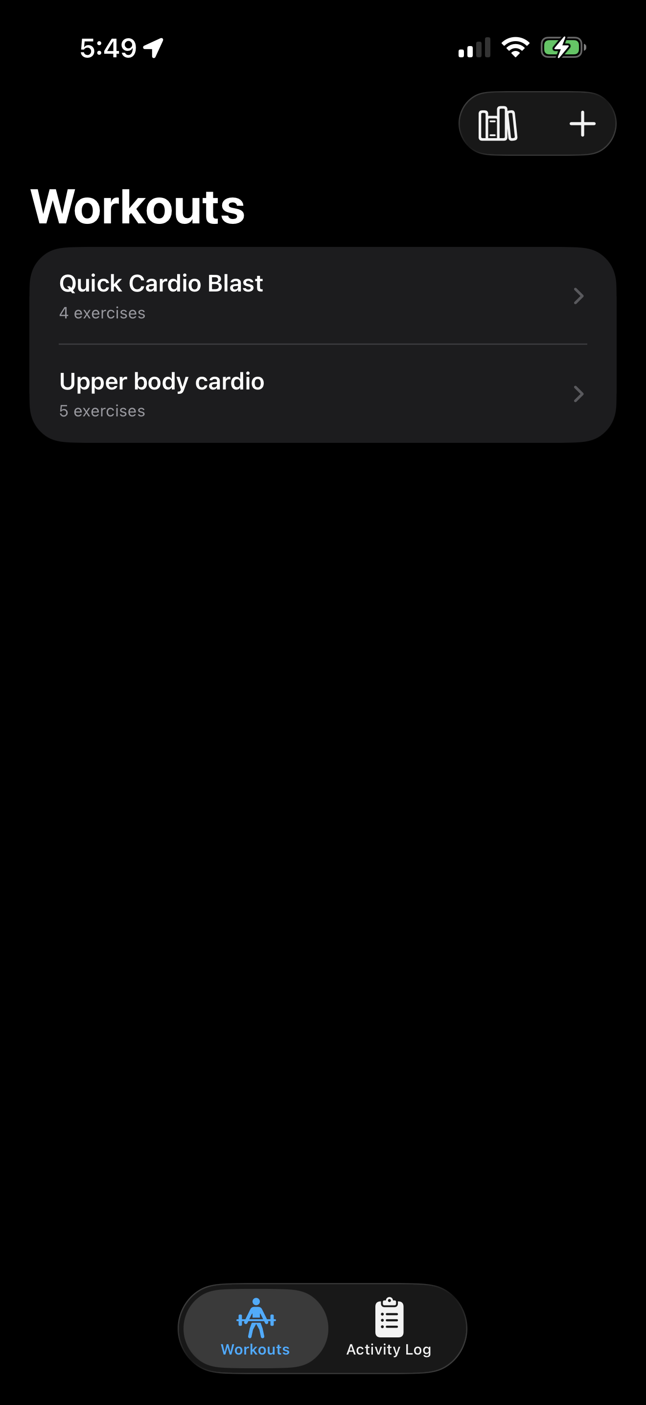 LAMO Fit - Workout List