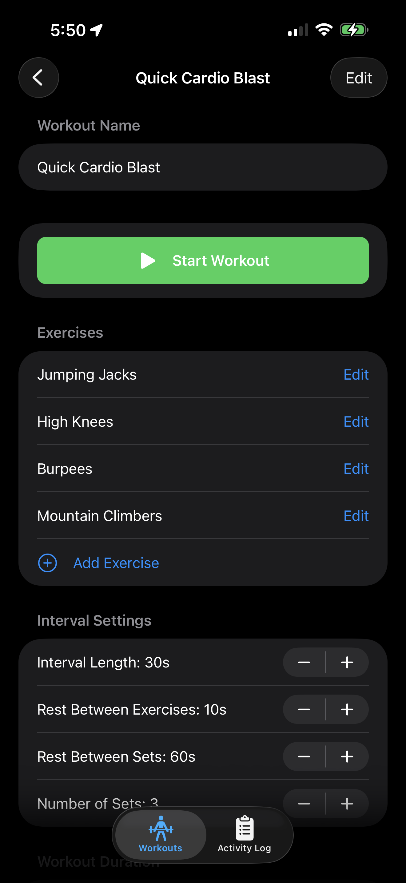 LAMO Fit - Workout Details
